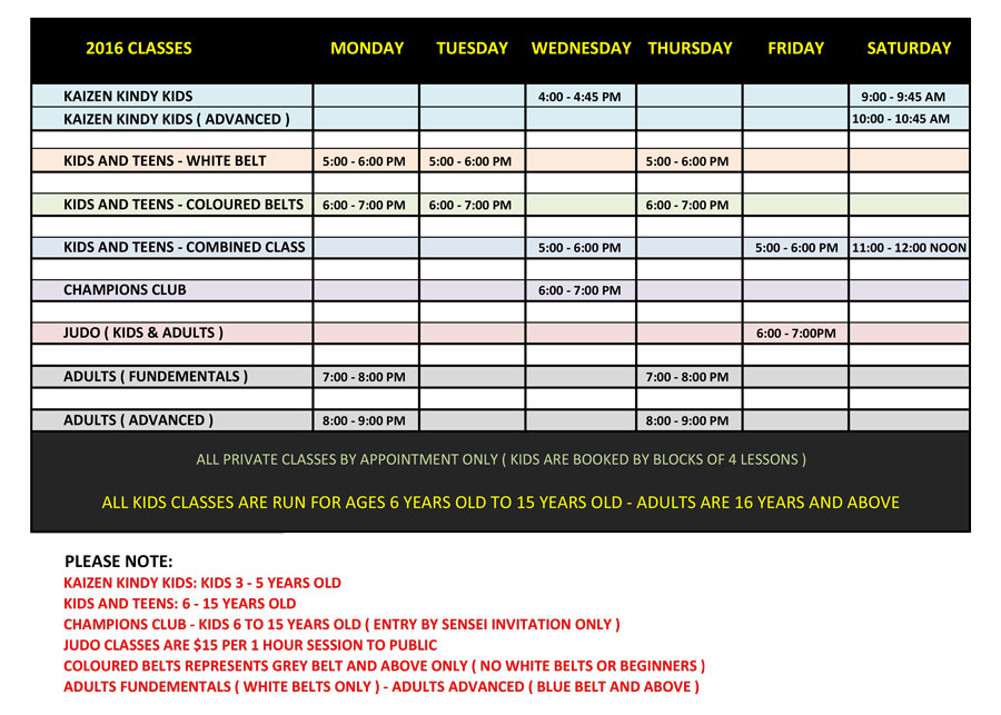 Judo Grappling Jiu JItsu Training Location and Times