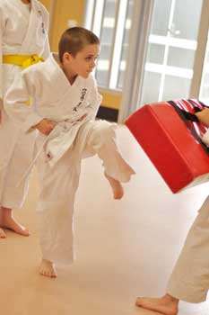 children doing karate